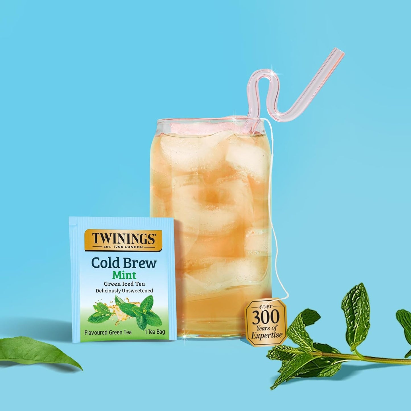 Twinings Strawberry & Raspberry Herbal Iced Tea, 72 Oversized Tea Bags, Makes 18 Pitchers or 144 Servings, Unsweetened, Naturally Caffeine-Free, 72 Count (Pack of 1)