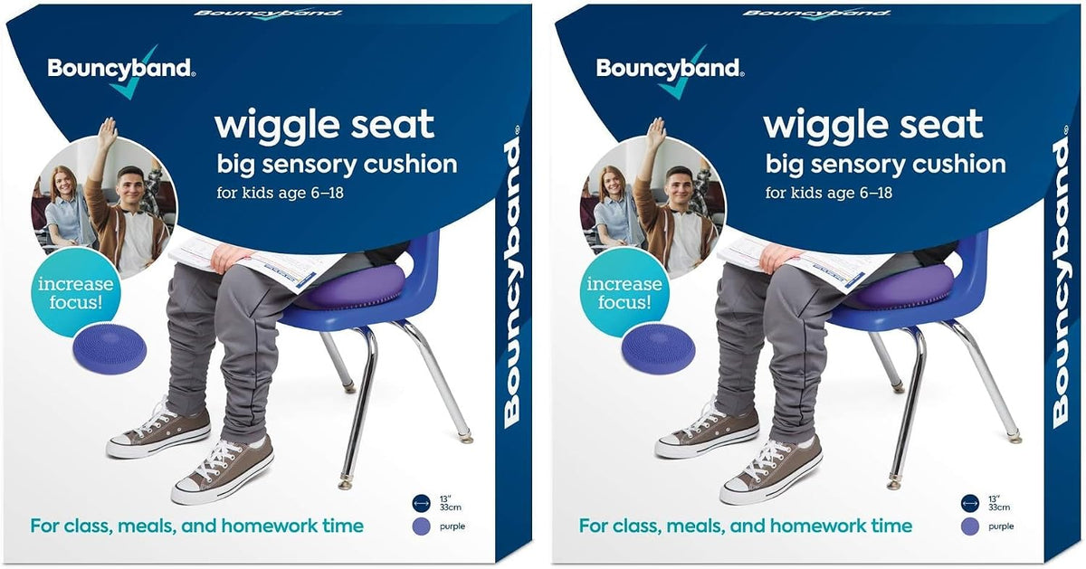 Bouncyband – Wiggle Seat – Purple, 13” D – Large Sensory Cushion for Kids