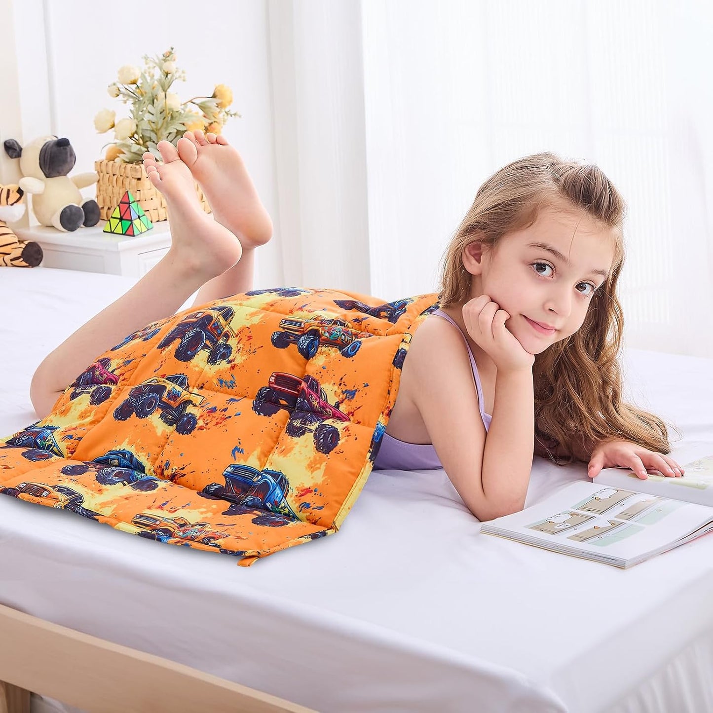 yescool Weighted Lap Pad 2 Pounds Weighted Lap Blanket, Space Plane Small Weighted Blanket, Weighted Throw Blanket Gifts for Travel Indoor Outdoor, 20"x30"
