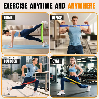 Resistance Bands for Working Out, Exercise Bands Resistance Bands Set with 5 Resistance Levels, Latex Loop Bands for Women Men, Workout Bands for Legs, Glutes, Strength Training, Yoga, Home Gym