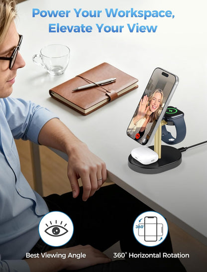 Mag-Safe Charger 3 in 1 Charging Station for iPhone Apple Watch AirPods