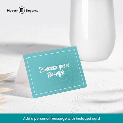 Modern Elegance Tea Tumbler Gift Set for Women, Teal