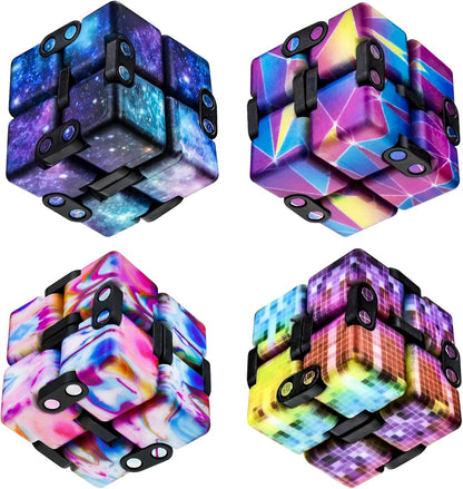 Infinity Cube Fidget Toy Stress Relieving Fidgeting Game for Kids and Adults,Cute Mini Unique Gadget for Anxiety Relief and Kill Time (Macaron Blue)