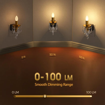 Briignite Flameless Candle Night Light, 2 Pack, Night Lights Plug into Wall, Candle Nightlight with Light Sensor, 0-100LM Dimmable LED Night Light Plug in, 1800K Amber Nightlight for Hallway Bathroom