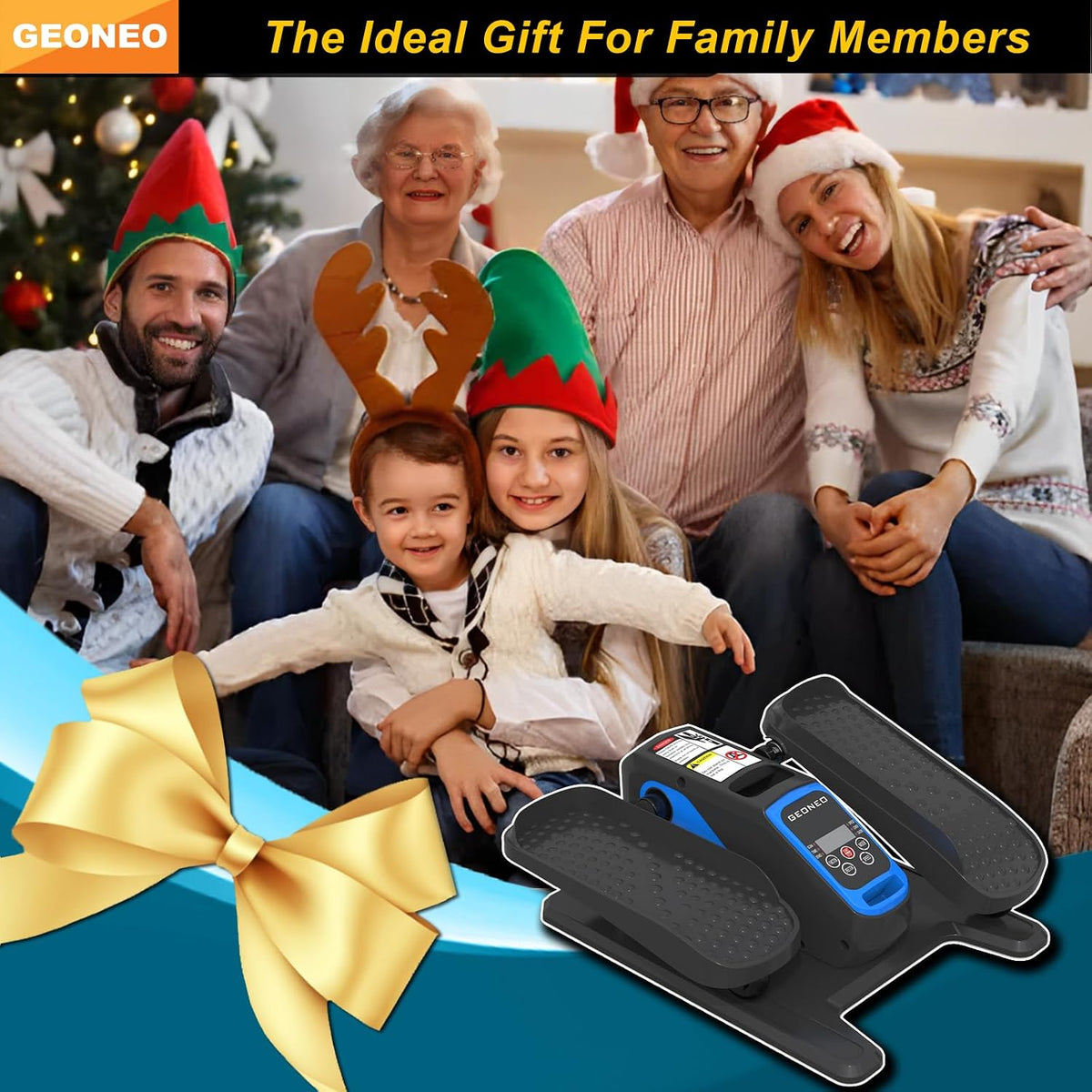 Under Desk Elliptical Machine, Electric Elliptical Exerciser for Senior, Quiet & Small Electric Seated Pedal Exerciser for Home with Monitor, Remote Control & 12 Adjustable Speeds
