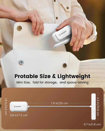 Glocusent 26 LED Rechargeable Book Light for Reading in Bed, Eye-Caring 5 Amber Colors and Stepless Dimming, Lasts 1 Week to a Months, Travel Clip on Lamp Gifts for Book Lovers, Men, Women & Kids