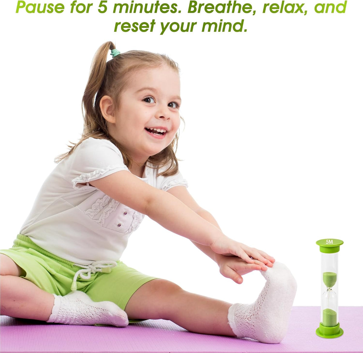 Sand Timer for Kids Set of 3 Small Colorful Hourglass Acrylic Covered Clock 1Min 2Min 5Min for Classroom, Home & Kids Room
