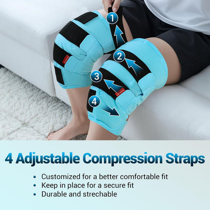 Comfytemp Large Knee Ice Pack Wrap Reusable Gel, FSA Eligible HSA, Knee Cold Compression Brace for Injuries, Pain Relief, Replacement Recovery, Arthritis, Surgery, Women Gift, Fathers Day Dad Men Gift