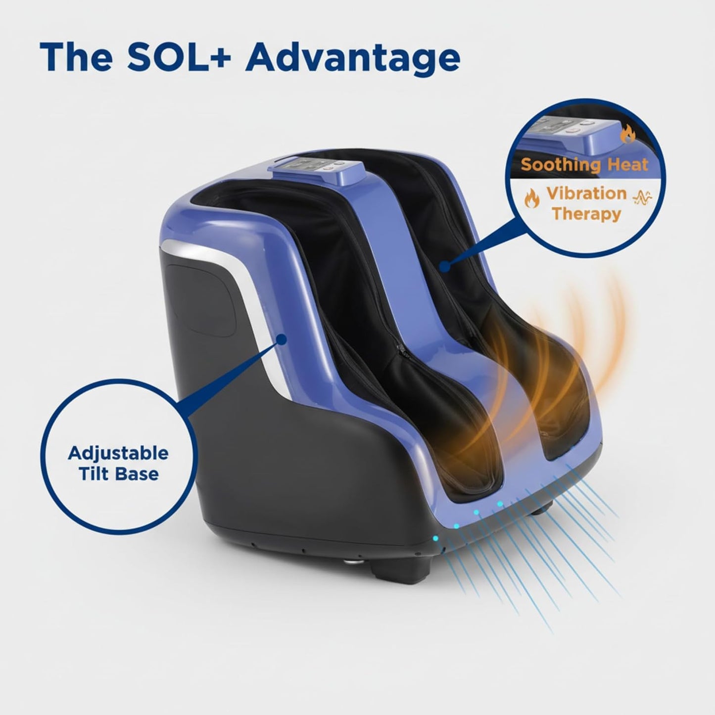 Human Touch Reflex5s Foot and Calf Massager - HSA Approved for Stress & Plantar Fasciitis Relief + Kneading & Compression for Circulation Support - 1 Year Warranty - Fits Women & Men Size 12