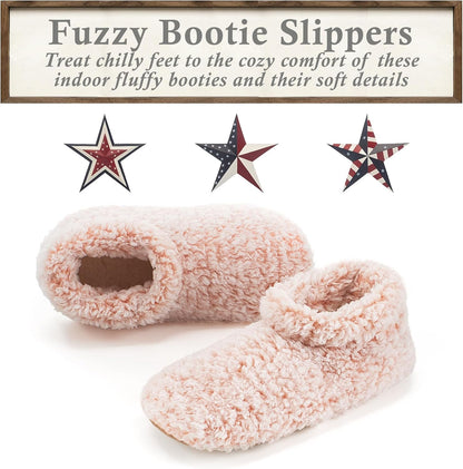 Cozylook Fuzzy Slippers for Women Indoor Soft Sole Slipper Socks with Non Slip Grippers Warm Fluffy