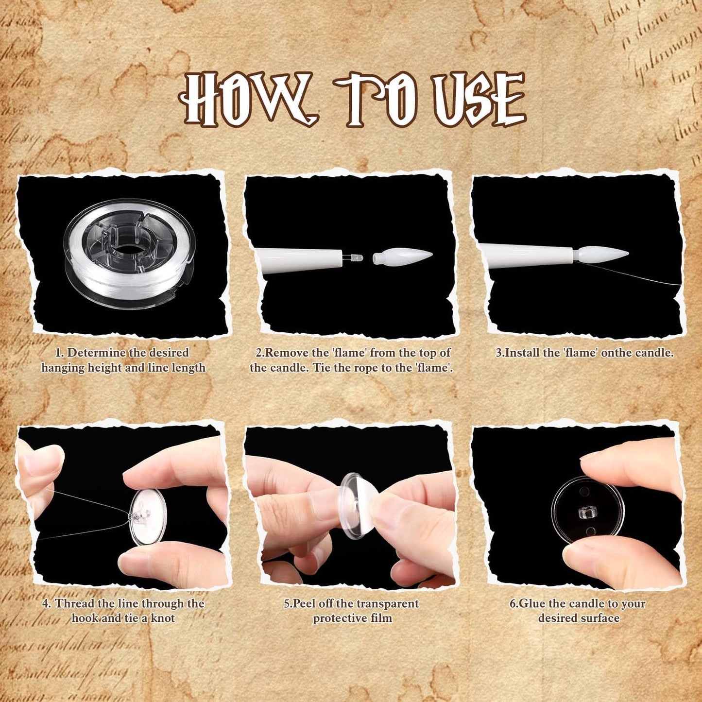 24 Pcs LED Flameless Candles with Remote, 3D Flickering Flame & LED String Lights, Acrylic Clear Cylinder, Timer Function, Romantic Ambience for Home Decor, Party, Wedding (Ivory).