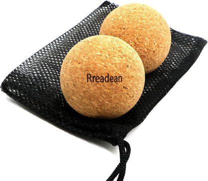 Cork Peanut Massage Ball, Lacrosse Ball Peanut Roller Massage for Rigger Point Therapy, Relax Muscles,Back Pain, Yoga & Posture Improvement