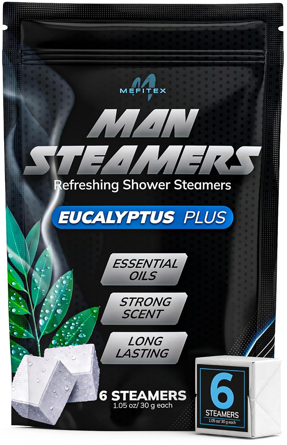 Shower Steamers for Men - 15 Pack Eucalyptus Aromatherapy Shower Steamers, Strong Scent, Long Lasting, Premium Essential Oils, Gifts for Men Relaxation and Sinus Relief