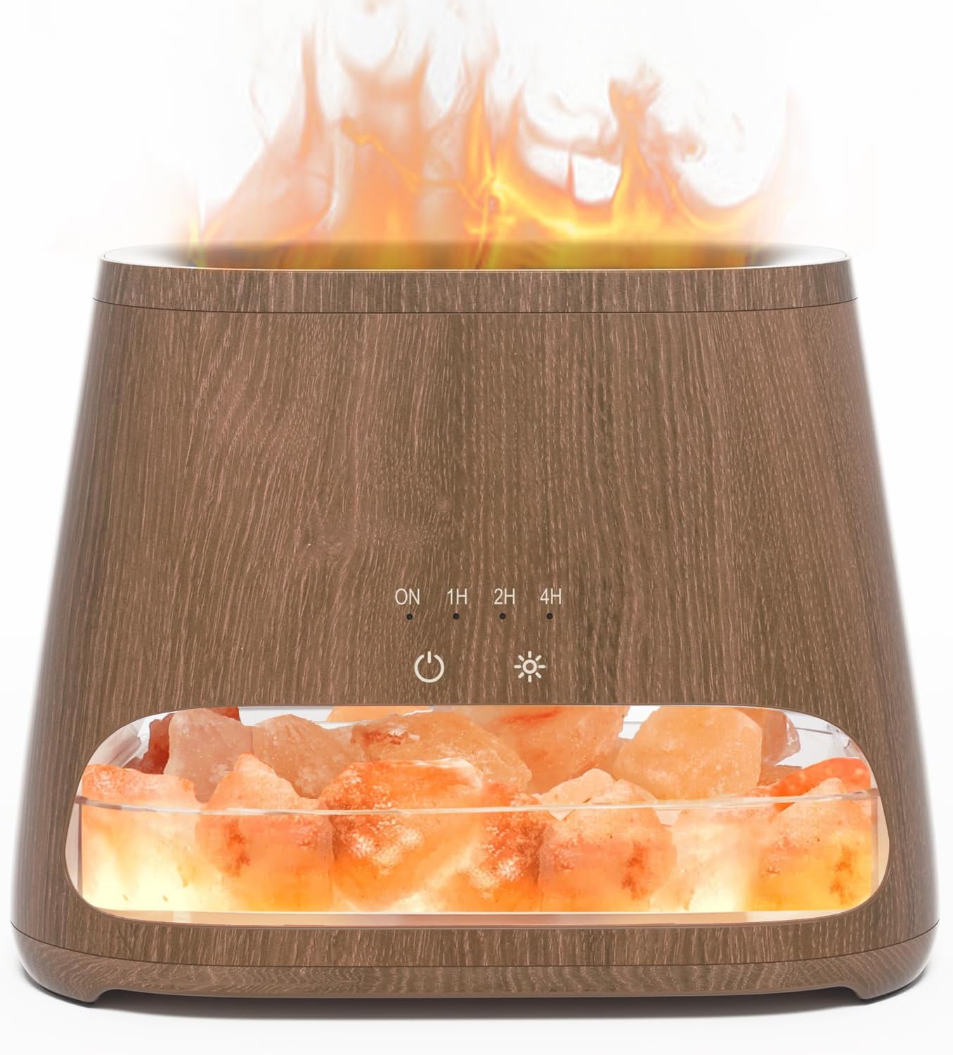 SALKING 2-in-1 Ultrasonic Essential Oil Diffuser & Himalayan Salt Lamp, Aromatherapy Diffuser Cool Mist Humidifier with 3 Brightness, Salt Therapy Lamp, 100% Pure Himalayan Salt Rock, 150ml (Marble)