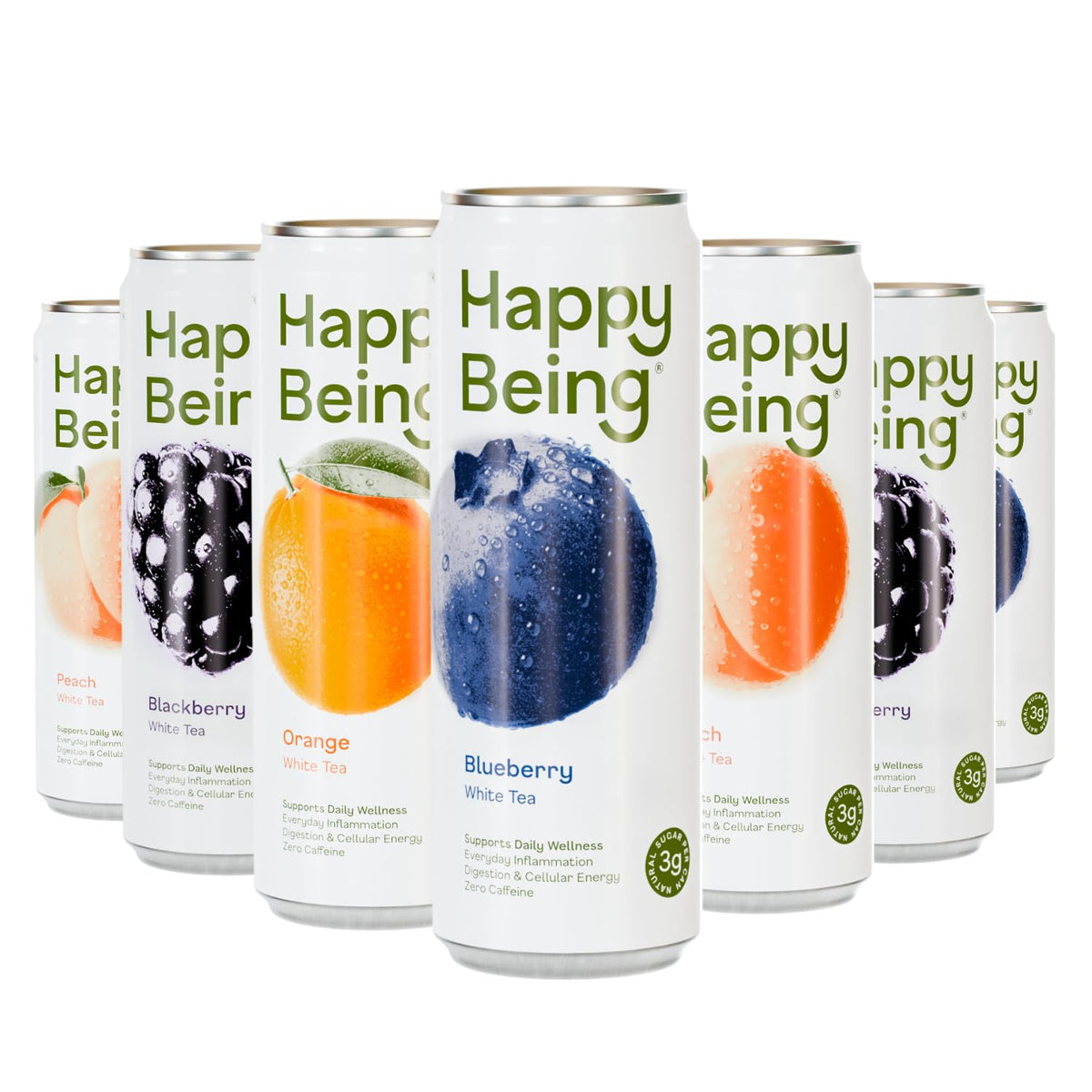 Happy Being Variety Original White Tea, Antioxidant, 12oz 16 Pack