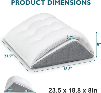 Shinnwa Knee Wedge Pillow, Patented Convertible Knee Pillow for Back Sleeping, Dual-Layer Memory Foam Triangle Pillow for Legs Post Surgery, Knee Support, Leg Elevation, Back Pain Relief