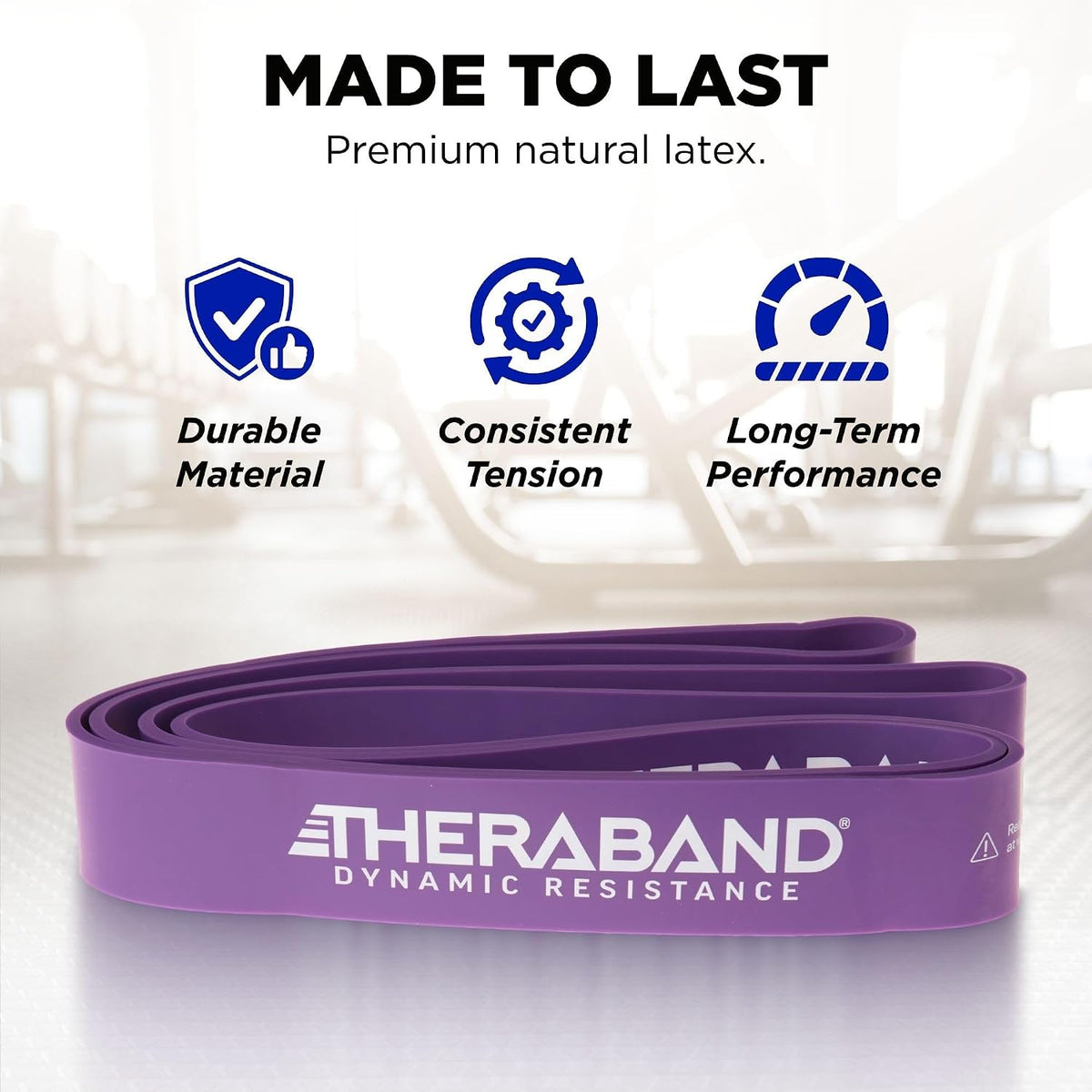 THERABAND High Resistance Band Set of 2, Light and Medium Loop, 15-25 lb