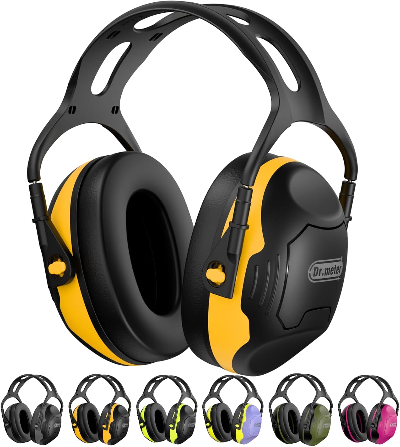 Dr.meter Ear Protection Ear Muffs, Noise Cancelling Headphones for Adults Kids 31dB Earmuffs for Noise Reduction, Hearing Protection for Shooting Gun Range, Mowing, Monster Jam, Sensory, Fireworks