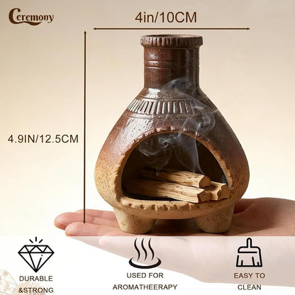 CEREMONY Palo Santo Holder -Mini Ceramic Incense Holder for Palo Santo Sticks