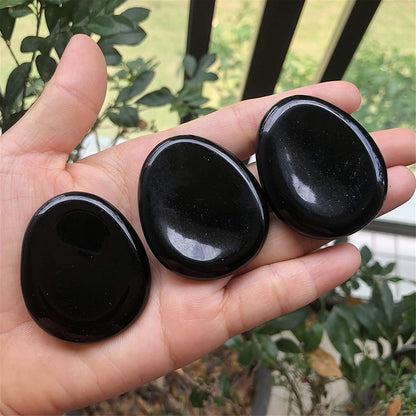 Fekuar Natural Moonstone Crystal Thumb Worry Stone, Hand Carved Healing Crystal Teardrop Pocket Worry Stones for Anxiety Stress Relief Meditation