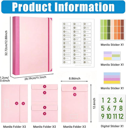 in Case I Die Binder with Labels – Important Document Organizer for Families, End of Life Planner & Estate Planning Folder for Final Wishes, Medical & Home Records (Pink)