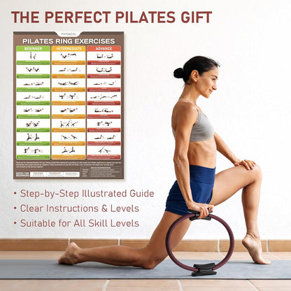 PhysKcal Pilates Ring, 15-Inch Magic Circle with Thick Padded Handle