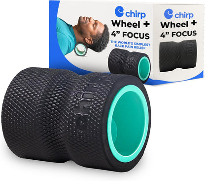 Chirp Wheel Foam Roller - Targeted Back & Neck Pain Relief, Muscle Massage, Trigger Point Therapy, High-Density Foam Tool for Physical Therapy, Stretching & Exercise, 500lbs Capacity, 12-Inch Mint