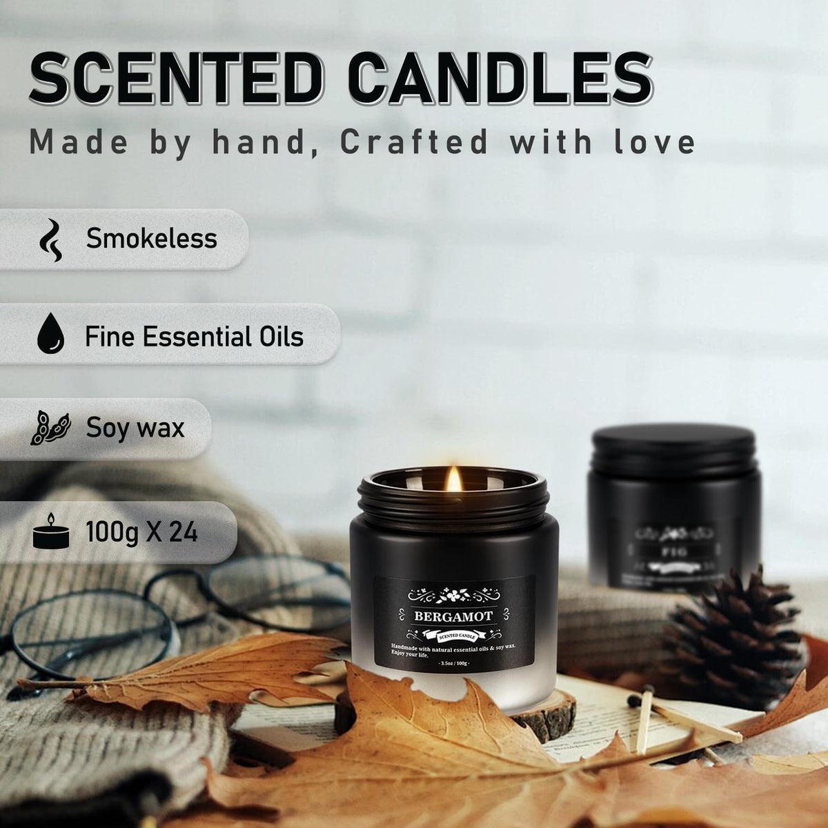 36 Pack Scented Candles Set for Home, Relaxing Stress Relief, Aromatherapy - Natural Soy Wax and Fragrance - Gifts for Women, Mom, Best Friend, Wife, Birthday