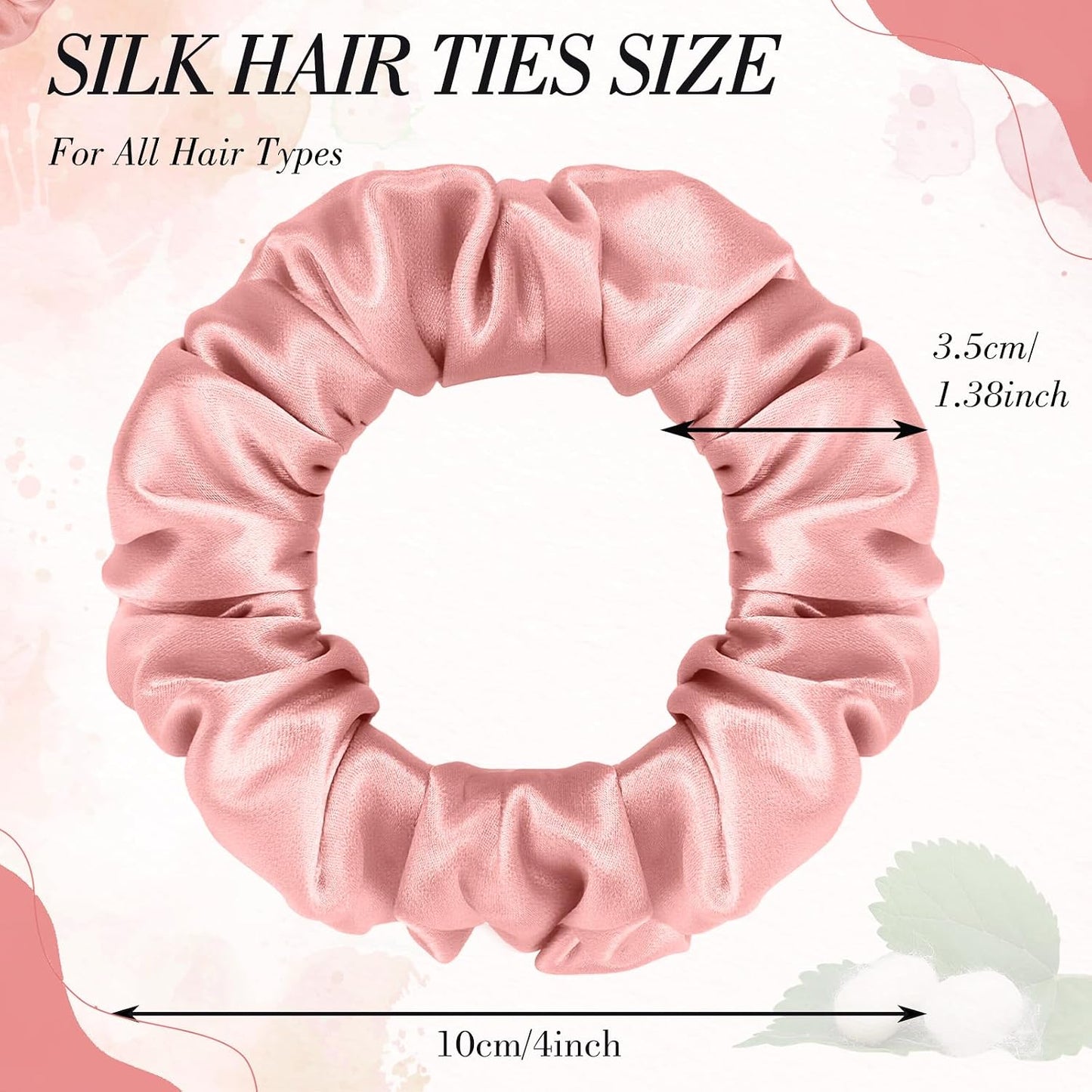 4 Pack 100% Mulberry Silk Scrunchies for Hair Sleep, No Damag Frizz Control Stylish Silk Hair Scrunchies Small Gifts for Women