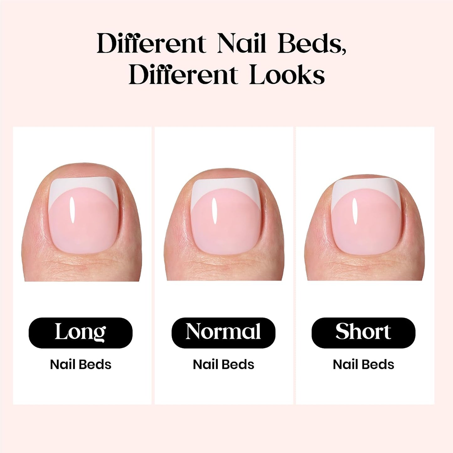 Beetles Press On Nail Kit-Short Square French Tip Press On Nails, 150Pcs Pink French Nail Tips with Nail Glue & Remover Builder Top Coat Nail Lamp, All-in-One DIY Fake Nails Gift for Women