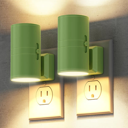 Briignite Night Lights Plug into Wall, Modern LED Night Light Plug in, Dusk to Dawn Sensor,Amber Night Light 0-100LM Adjustable Brightness, Dimmable NightLight for Hallway, Bedroom, Stairway, 2 Pack