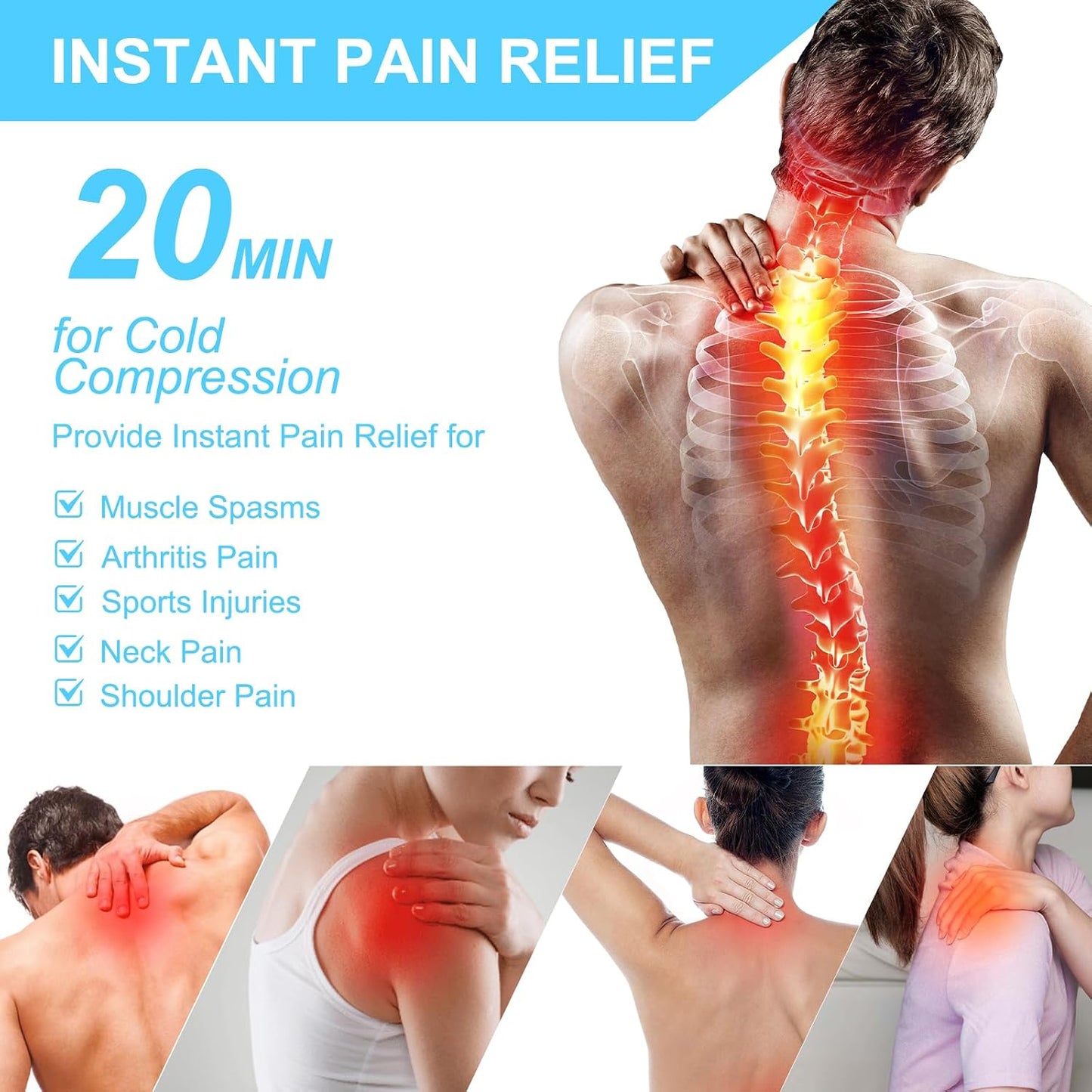 Shoulder Ice Pack Rotator Cuff Cold Therapy Wraps, Reusable Shoulder Arm Gel Pack Hot Cold Compress Pain Relief for Injuries, Recovery After Surgery, Tendonitis, Shoulder Wrap for Left Right Shoulder