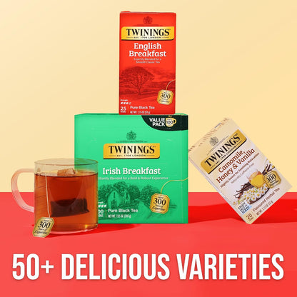 Twinings Pure Camomile Herbal Tea Individually Wrapped Bags, 100 Count (Pack of 1), Delicate for Pure Relaxation, Naturally Caffeine-Free, Enjoy Hot or Iced, 100 Teabags