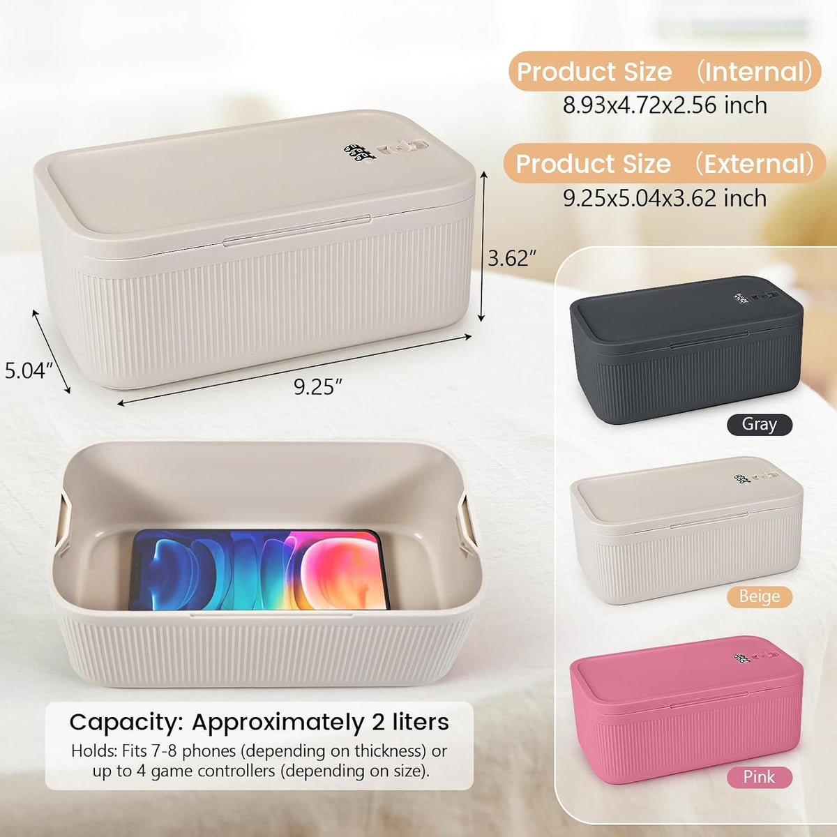 Small Lock Box, Lockable Storage Box with Combination Code for Medication Safe, Medicine Lock Box for Pills/First Aid Kits/Food/Snack Phone Jail, Locked Container for Home/Fridge/Office/School (Pink)