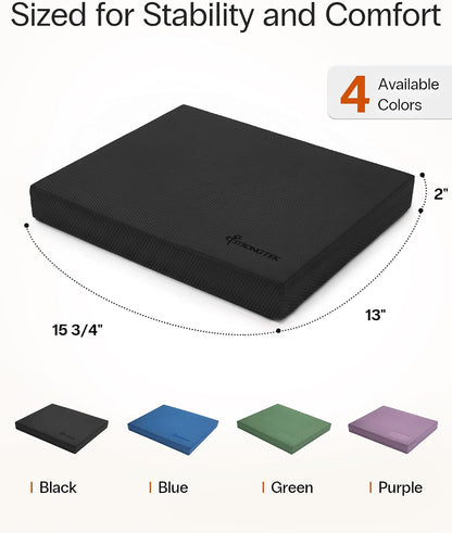 StrongTek Professional Foam Exercise Balance Pad - 15.8" x 13" x 2", High-Density TPE Foam Knee Pad, Non-Slip & Water-Resistant, for Balance Training, Physical Therapy, Yoga, and More