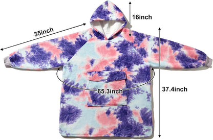 Krifey Wearable Blanket Hoodie, Oversized Sherpa Hooded Blanket for Adults | Soft sherpa fleece with sleeves and pocket; oversized fit for lounging, WFH, camping, Christmas and white elephant gifts.