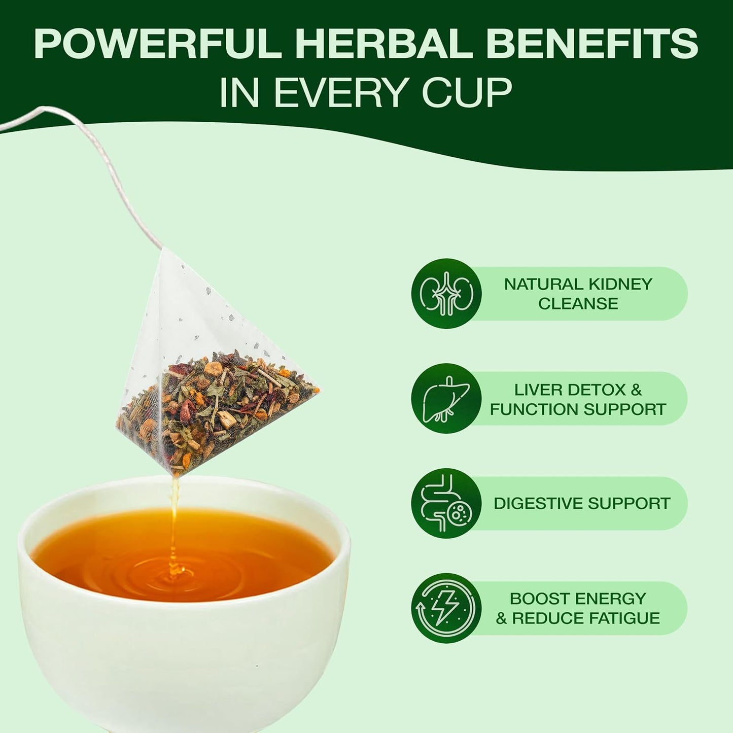 Organic Dandelion Wolfberry Tea - Kidney and Liver Detox Tea - Organic Liver Kidney Cleanse & Detox with Dandelion, Goji Berry, Milk thistle, Turmeric, Hibiscus and extra Herbal Ingredients