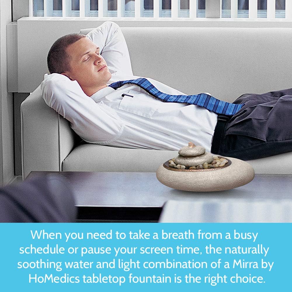 Homedics Mirra Oceanside Relaxation Fountain - Serene Decorative Home Decor