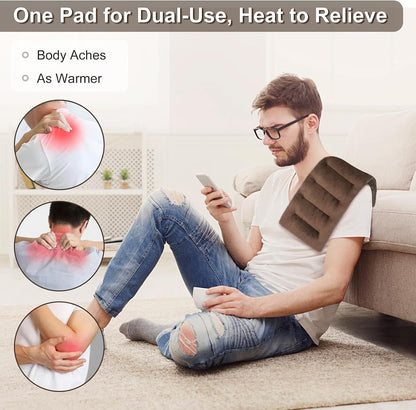 SuzziPad Microwavable Heating Pads for Neck and Shoulder Back Discomfort, 7x16 Fatigue Soothing Heated Pad Microwave, Moist Hot Packs, Unscented Heat Pack for Aches, Sore Muscle, Gray