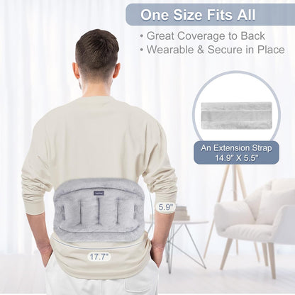 SuzziPad Microwave Heating Pad for Back and Lumbar Discomfort, Microwavable Heating Pads with Moist Heat, Hands-Free Heat Wraps for Back, Stomach and Neck, Warm Compress for Daily Relaxation