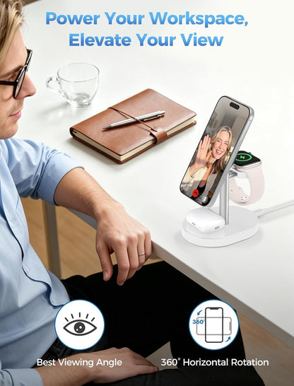 Mag-Safe Charger 3 in 1 Charging Station for iPhone Apple Watch AirPods
