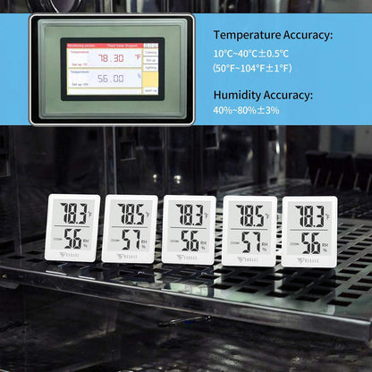 DOQAUS Digital Hygrometer Indoor Thermometer 3 Pack, Room Thermometer with 5s Fast Refresh, Accurate Humidity Meter Temperature Sensor for Home, Bedroom, Baby Room, Office, Greenhouse, Cellar (Black)