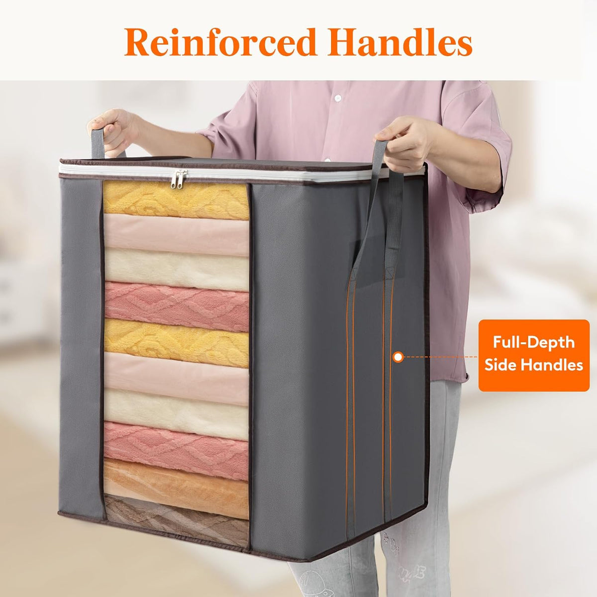 Lifewit 120L Extra Large Clothes Storage, Blanket Storage Bags