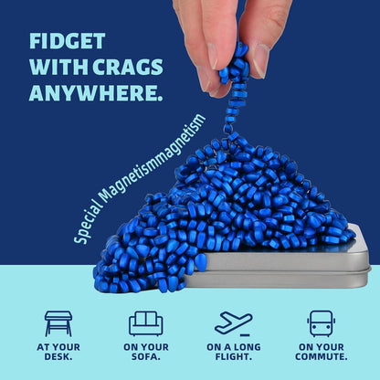 LCVUUK Magnetic Putty Rocks, Blue More Than 600 Weak Magnetic Smooth Ferrite Pebbles, Desk Toys and Time-Killer for Adults