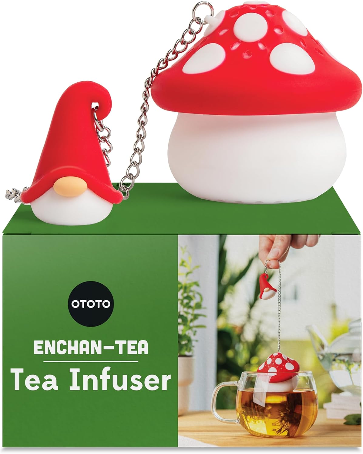 OTOTO Louie Cat Tea Infuser - Cats Loose Leaf Steeper & Diffuser, Tea Strainer Accessories, Cute Gifts for Cat Lovers, White Elephant Gifts, Cute Kitchen Accessories