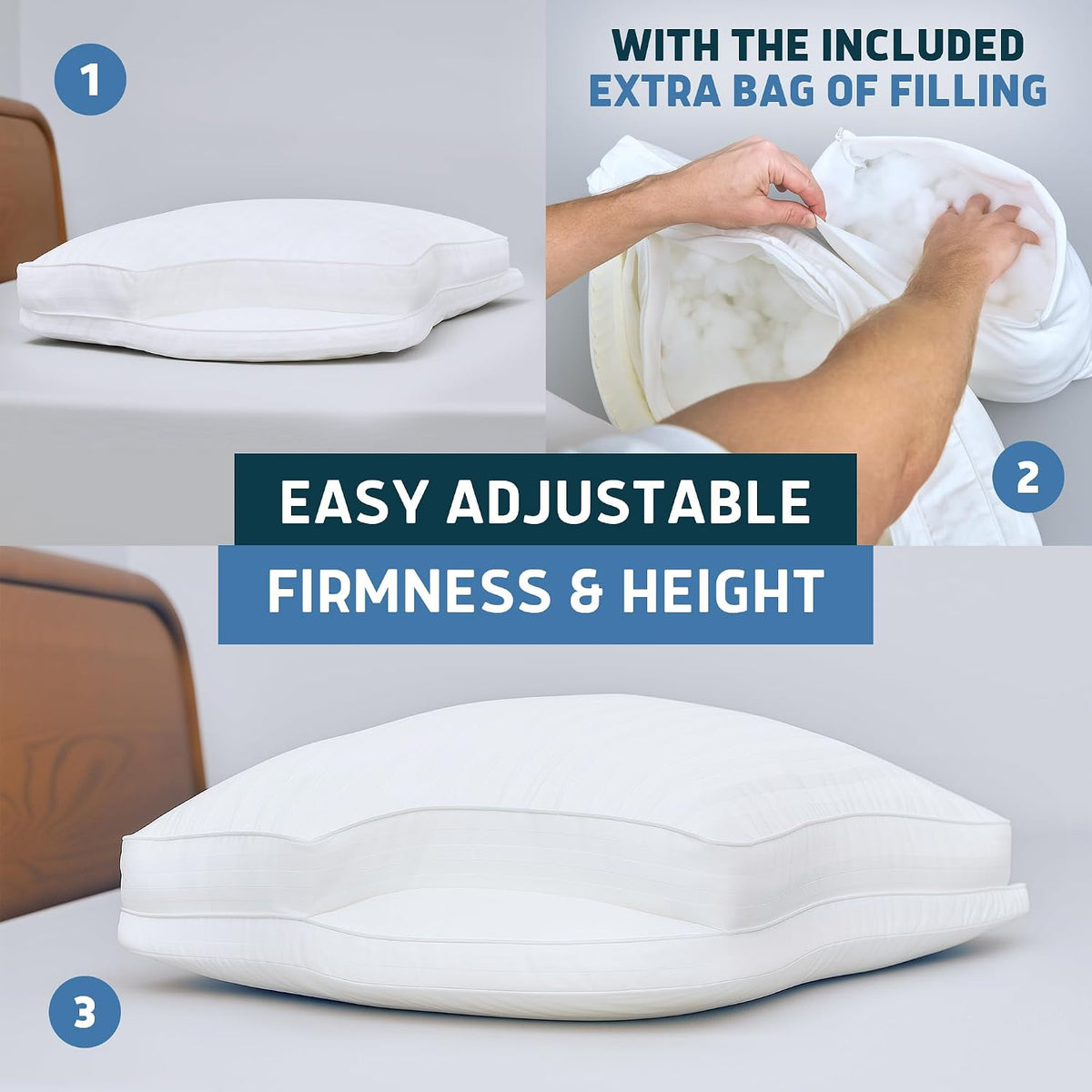 Lunderg Parkin CPAP Pillow for Side & Back Sleepers - Down Alternative