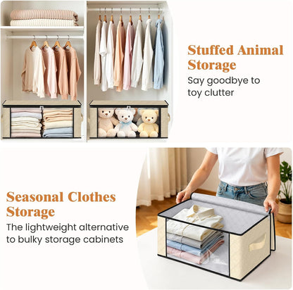 Fab totes Storage Bags for Clothes Blanket Storage Bins with Lids