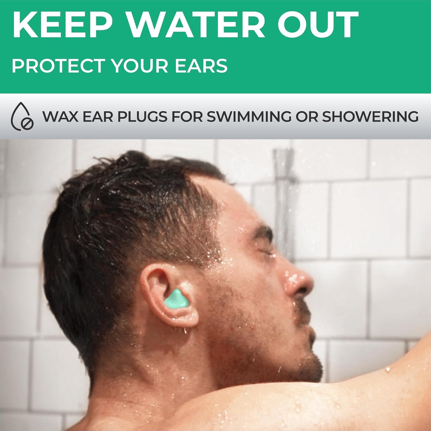 Peace&Quiet | PQ Wax Ear Plugs for Sleeping, Swimming - Soft Noise Cancelling Silicone Gel Wax Earplugs for Sleep and Swimmers, Sound Blocking Level of 32 Db, Color: Blue