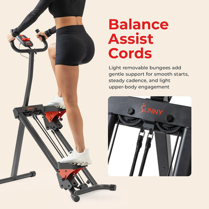 Sunny Health & Fitness Foldable Stair Climber with Extended Step Range
