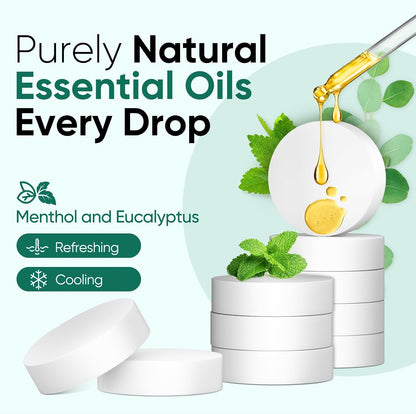 Shower Steamers Aromatherapy, 18-Pack Shower Bombs, Long-Lasting Shower Tablets Essential Oil Stress Relief and Relaxation Bath Gifts for Women and Men (Eucalyptus & Menthol)